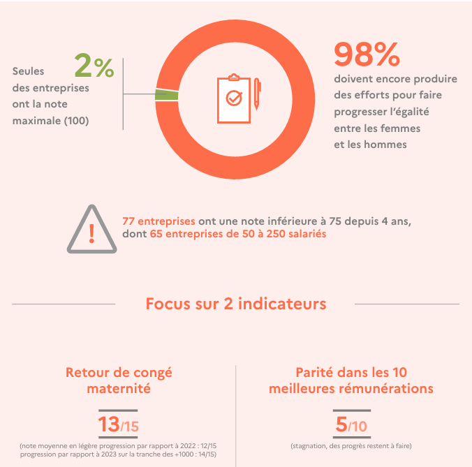 infographie gouvernement parité emploi données 2024, égalité femmes-hommes au travail 